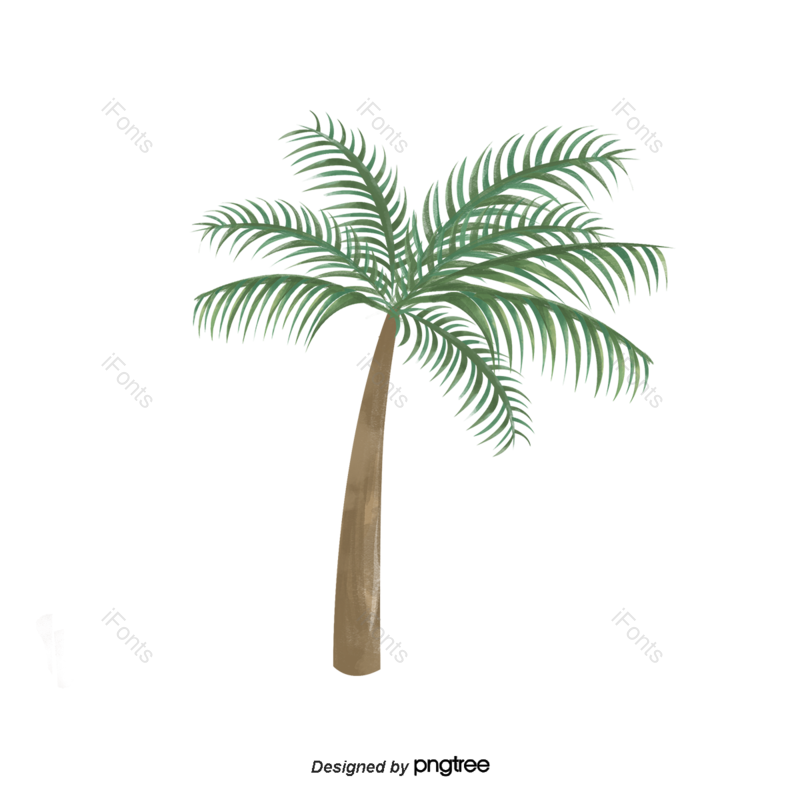 水彩图片,水彩手绘元素,绿色PNG,植物免抠素材